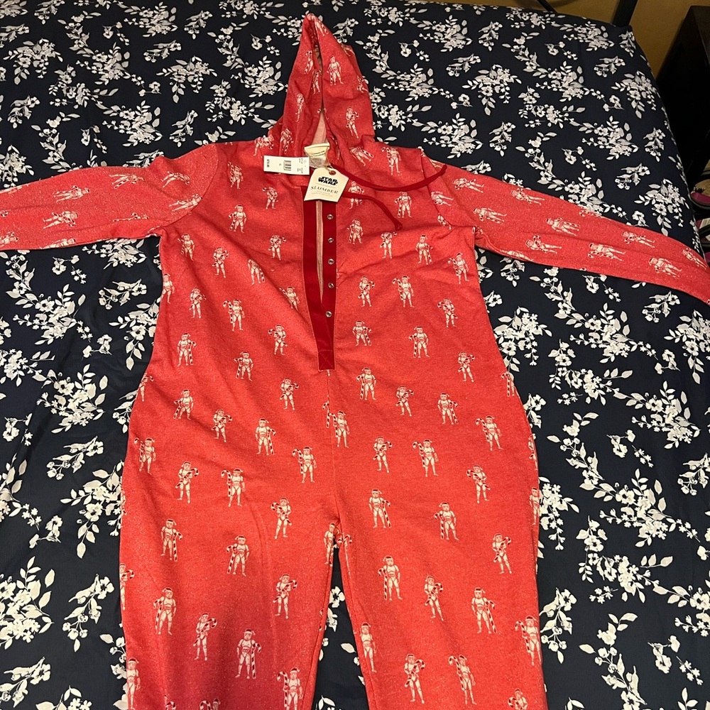 Womens Munki Munki Star Wars Storm Troopers Slumber Hooded Onesie Pajamas